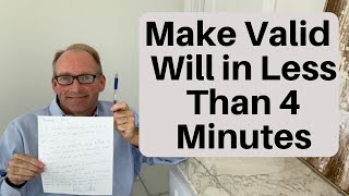 How To Make a Valid Will In Less Than Four Minutes [upl. by Shaff]