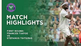 Frances Tiafoe vs Stefanos Tsitsipas  First Round Highlights  Wimbledon 2021 [upl. by Anaeli]