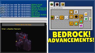 How to get Minecraft Java Advancements on Minecraft BedrockPE [upl. by Nylinnej]