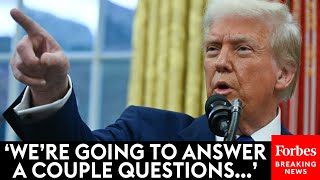 BREAKING NEWS Trump Takes Question After Question From Reporters In The Oval Office [upl. by Hanonew]