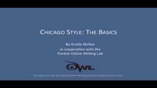 Chicago Style The Basics [upl. by Boff]