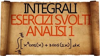 Integrali  Esercizi Svolti Analisi 1 [upl. by Arikahs]