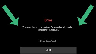 Fix valorant error code VAL 5 The game has lost connection please relaunch the client to restore [upl. by Ahseiat394]