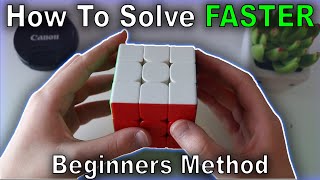 How To Solve a Rubiks Cube FASTER using Beginner Method [upl. by Atilemrac]