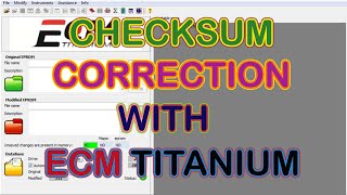 Checksum correction with ECM Titanium [upl. by Aikyt]