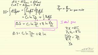 How To Calculate Entropy Changes Ideal Gases [upl. by Heigho]