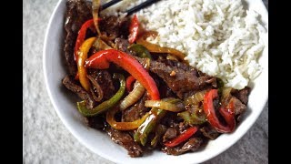 Easy Pepper Steak Recipe  How to Make Pepper Steak [upl. by Lemaj]