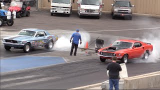 1969 Mustang vs 1967 Mustang Drag Race [upl. by Georgiana]