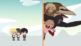 Chibi Titan Transformation Part 16  Attack On Titan Animation  Fan Animation [upl. by Ettena645]