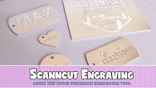 ScanNCut Engraving with the Zoom Precision Engraving Tool [upl. by Anelrahc]