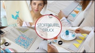 Stoffbeutel bedrucken DIY  Lovethecosmetics [upl. by Olenolin941]