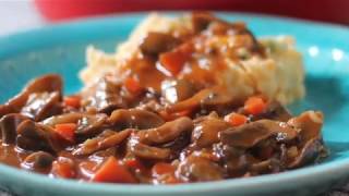 Veganizing Julia Child Mushroom Bourguignon [upl. by Oswell199]