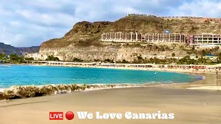 Gran Canaria 🔴 LIVE Today Amadores Beach to Puerto Rico Beachwalk 🏖 [upl. by Jem]