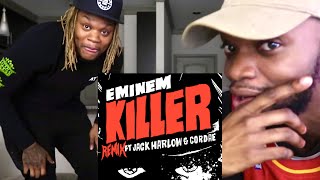 Eminem  Killer Remix Official Audio ft Jack Harlow Cordae REACTION [upl. by Chaffin]