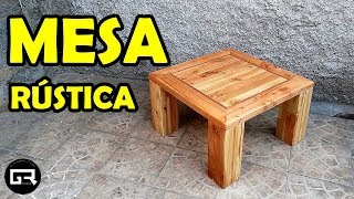 COMO HACER UNA MESA RATONA RUSTICA MADERA RECICLADA COFFEE TABLE WOOD [upl. by Ennaitak]