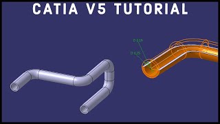 CATIA V5 Tutorial 10  Tubing  Advanced [upl. by Hgielrahc]