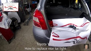 Toyota Yaris 20052013 How to replace rear tai light [upl. by Alsi]