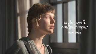 Taylor Swift  cardiganaugust transition — visualizer [upl. by Elaweda826]