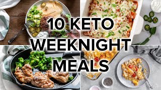 10 Easy Keto Dinner Meals for Busy Weeknights [upl. by Hcra]