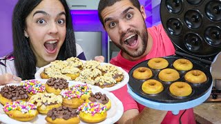 ¿DONAS en 5 MINUTOS Probando Máquina casera y económica [upl. by Wonacott273]