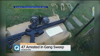 Big Stockton Gang Sweep Nets Nearly 50 Arrests [upl. by Lewert530]