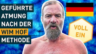 German Guided Wim Hof Method Breathing Exercise  3 Rounds Slow Pace [upl. by Anaujait]