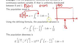 Skewness and kurtosis  Example 1 [upl. by Wilmott]