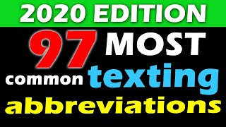 97 Most Common Texting Abbreviations and Acronyms [upl. by Rachael]