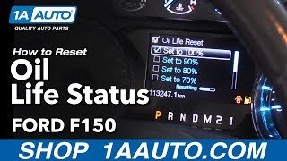 How to Reset the Oil Life 0914 Ford F150 [upl. by Essined]