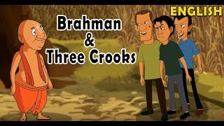 Brahman and the Three Crooks  Panchatantra English Moral Stories For Kids  Maha Cartoon TV English [upl. by Tudor63]