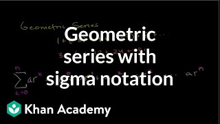 Geometric series  Sequences series and induction  Precalculus  Khan Academy [upl. by Ariay]