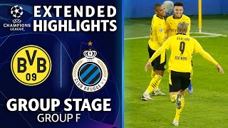 Dortmund vs Club Brugge Extended Highlights  UCL on CBS Sports [upl. by Januisz743]