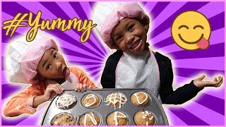 Kids Baking Real Food  Sekora amp Sefari Dump The Play Kitchen amp Toy Food [upl. by Candra107]