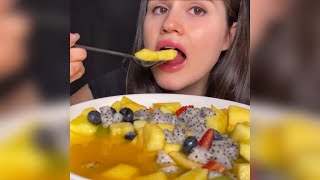 ASMR TRYING TIK TOK NATURES CEREAL TIK TOK FOOD FRUITS MUKBANG No Talking EATING SOUNDS shorts [upl. by Venetia253]