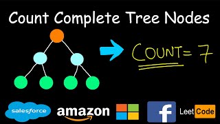 Count Complete Tree Nodes  Leetcode 222 [upl. by Akvir846]