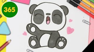 HOW TO DRAW A CUTE Panda KAWAII [upl. by Neeluqcaj691]