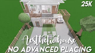 25k no advanced placing aesthetic house  Bloxburg speedbuild [upl. by Lavotsirc]