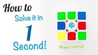 How to Solve a Rubiks Cube in 1 Second Magic Tutorial [upl. by Lorrad]