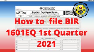 BIR 1601EQ 1st quarter 2021 [upl. by Aisha994]