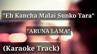 Eh Kancha Malai Sunko Tara  Karaoke Track  Aruna Lama  With Lyrics [upl. by Ddart]