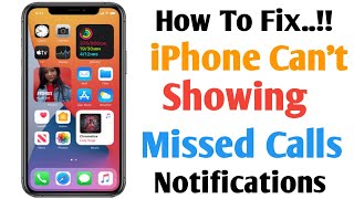 iPhone Not Showing Missed Calls Notifications  How To Fix [upl. by Yorick269]