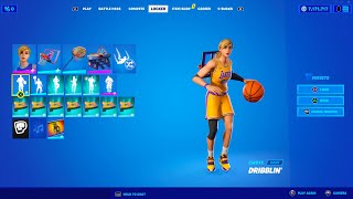 Fortnite NBA Skins amp Dribblin traversal Emote showcase [upl. by Edmon]