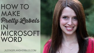 How to Make Pretty Labels in Microsoft Word [upl. by Heisel]