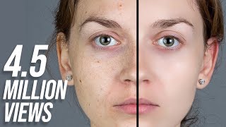 Photoshop Tutorial How to Quickly Smooth Skin and Remove Blemishes amp Scars [upl. by Ayhtin512]