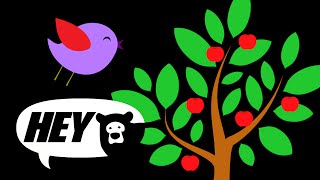 Hey Bear Sensory  Classical Music  Tree Seasons  Colourful and Relaxing Animation [upl. by Judus788]