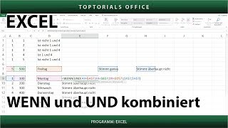 WENN und UND kombiniert Excel [upl. by Yule]