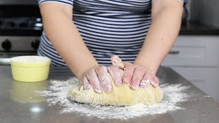 KNEADING DOUGH  how to knead dough by hand [upl. by Atirec245]