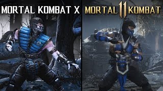 Mortal Kombat 11 vs Mortal Kombat X  Direct Comparison [upl. by Giliana]