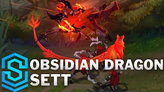 Obsidian Dragon Sett Skin Spotlight  League of Legends [upl. by Elraet]