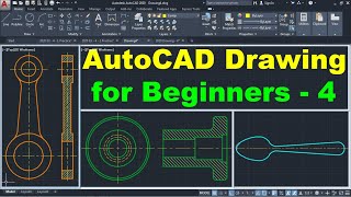 AutoCAD Drawing Tutorial for Beginners  4 [upl. by Odama]